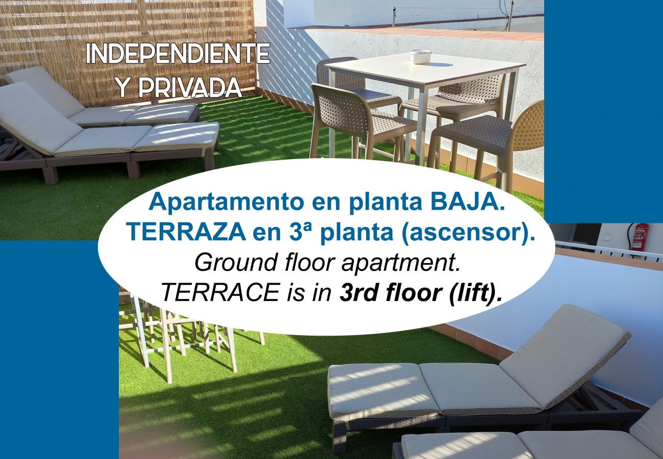 Apartament en Cádiz - Apartamento planta baja con terraza - BRUJULA by Cadiz4Rentals