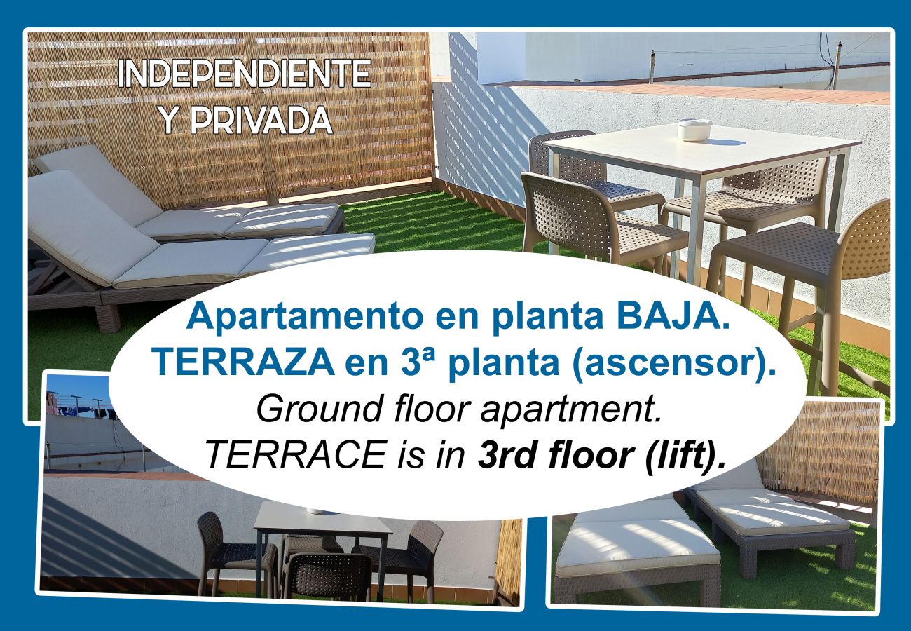 Apartament en Cádiz - Apartamento planta baja con terraza - BRUJULA by Cadiz4Rentals