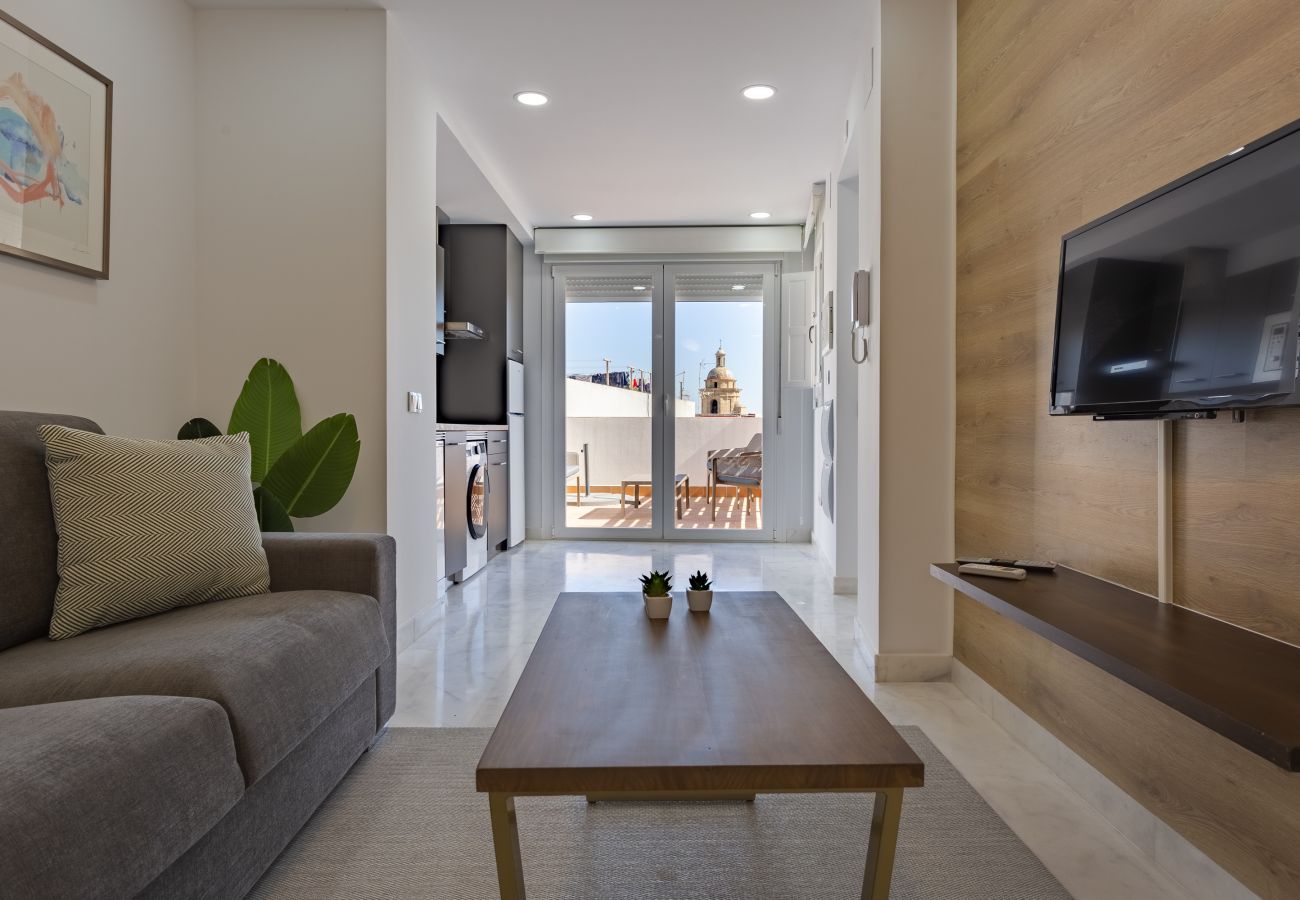 Estudi en Cádiz - Atico con terraza - BRUJULA by Cadiz4Rentals